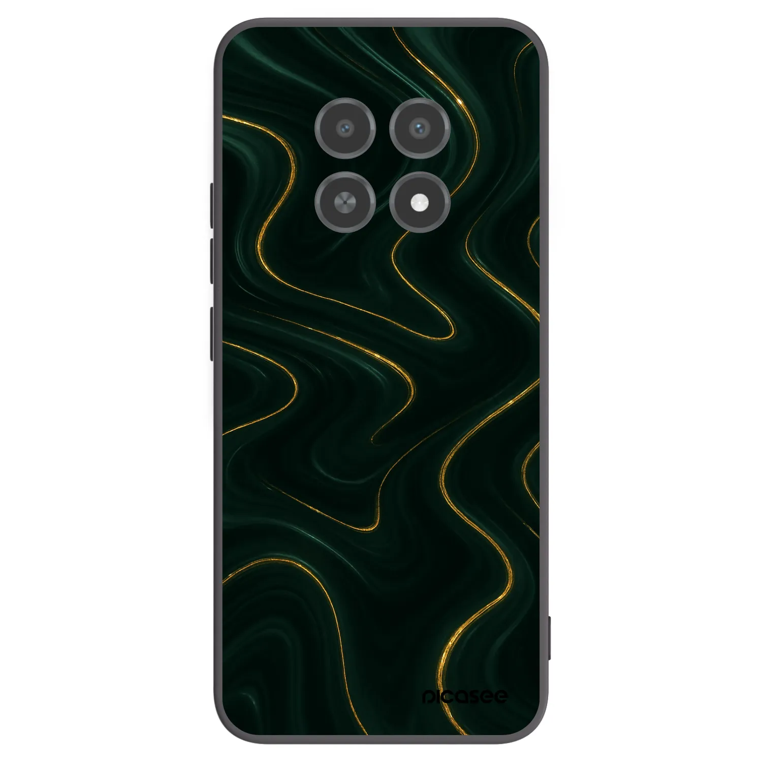 Picasee Μαύρη θήκη σιλικόνης για Realme 12X - Vawes