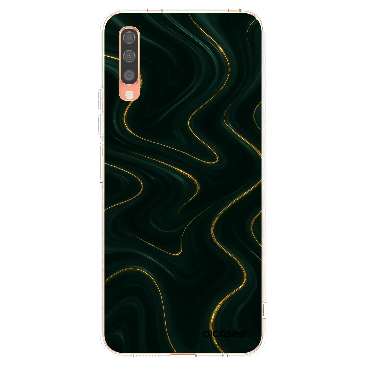 Picasee διαφανής θήκη σιλικόνης Samsung Galaxy A70 A705F - Vawes