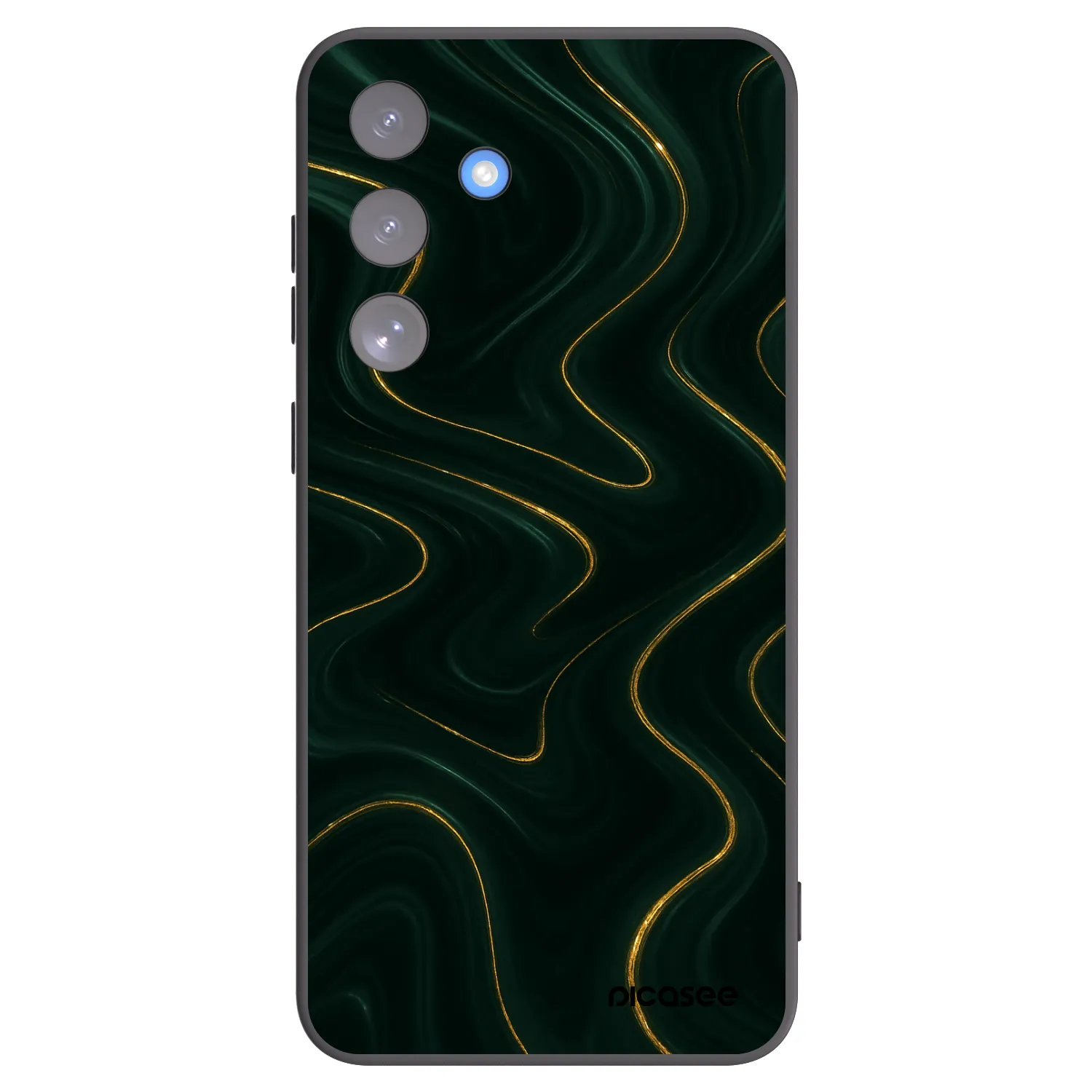 Picasee Μαύρη θήκη σιλικόνης για Samsung Galaxy S25 FE 5G - Vawes