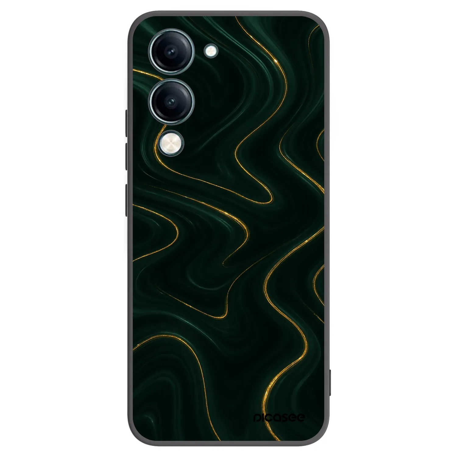 Picasee Μαύρη θήκη σιλικόνης για Vivo Y29s 5G - Vawes