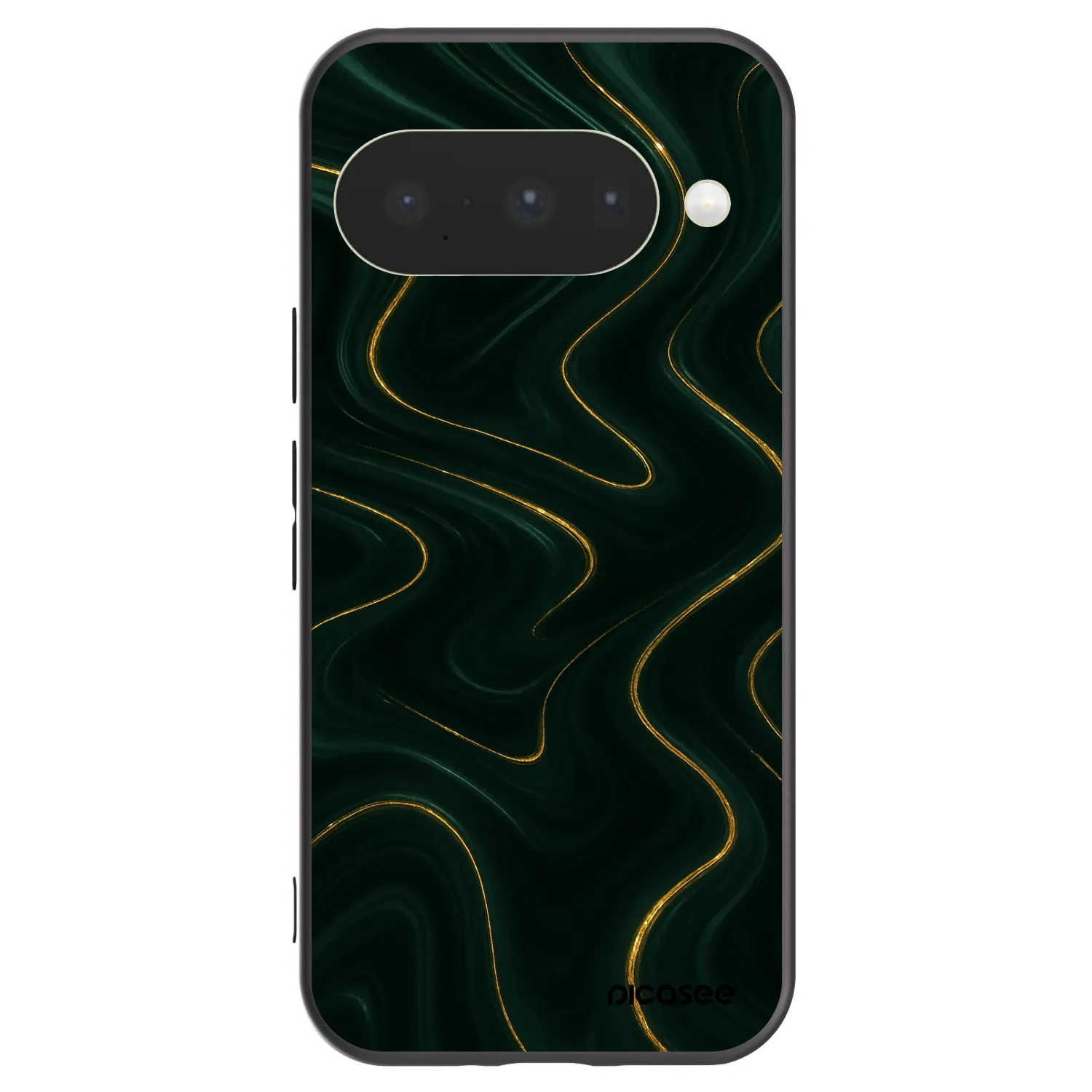 Picasee Μαύρη θήκη σιλικόνης για Google Pixel 10 - Vawes