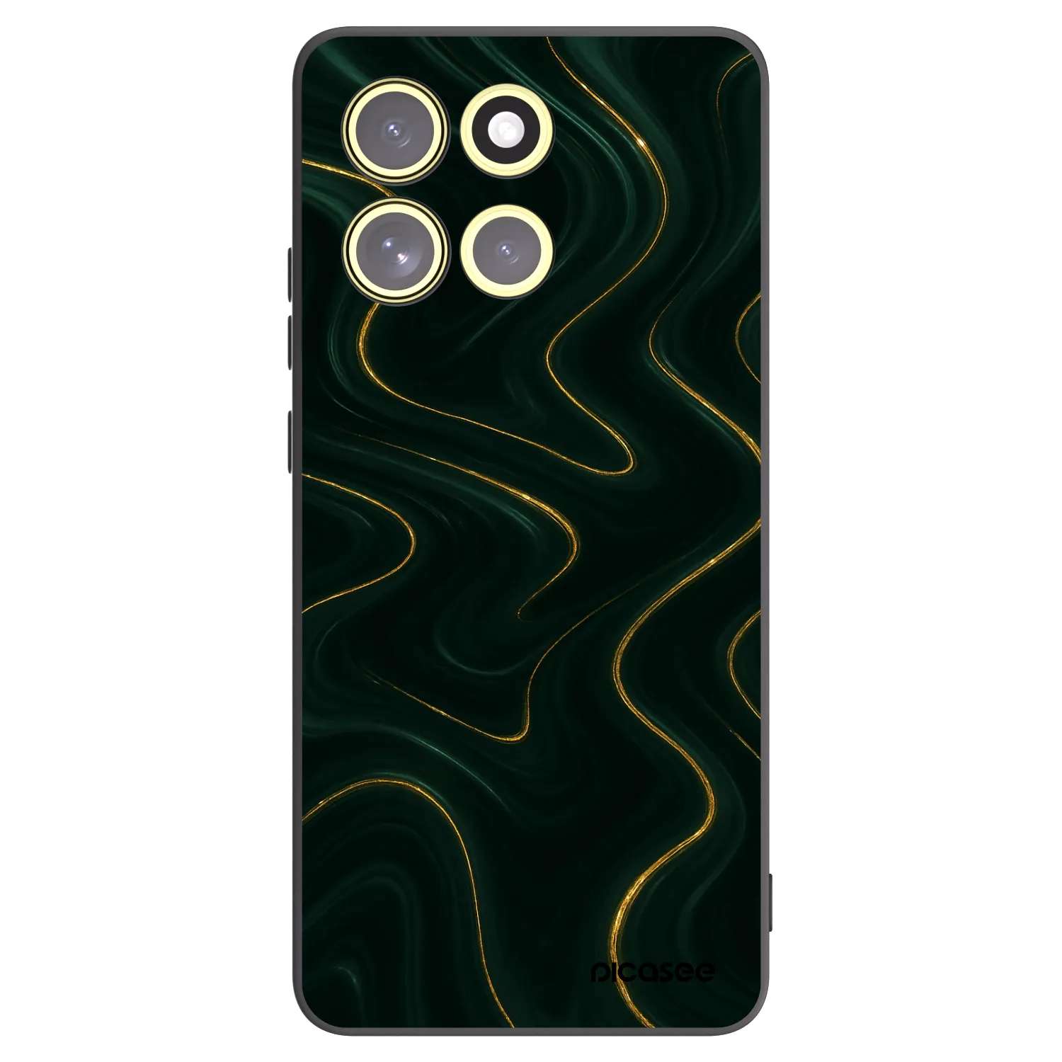 Picasee Μαύρη θήκη σιλικόνης για Motorola Moto G86 Power 5G - Vawes