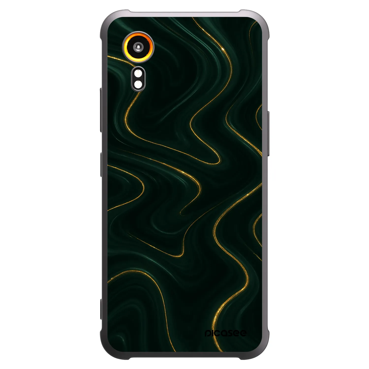Picasee Μαύρη θήκη σιλικόνης για Samsung Galaxy Xcover 7 - Vawes
