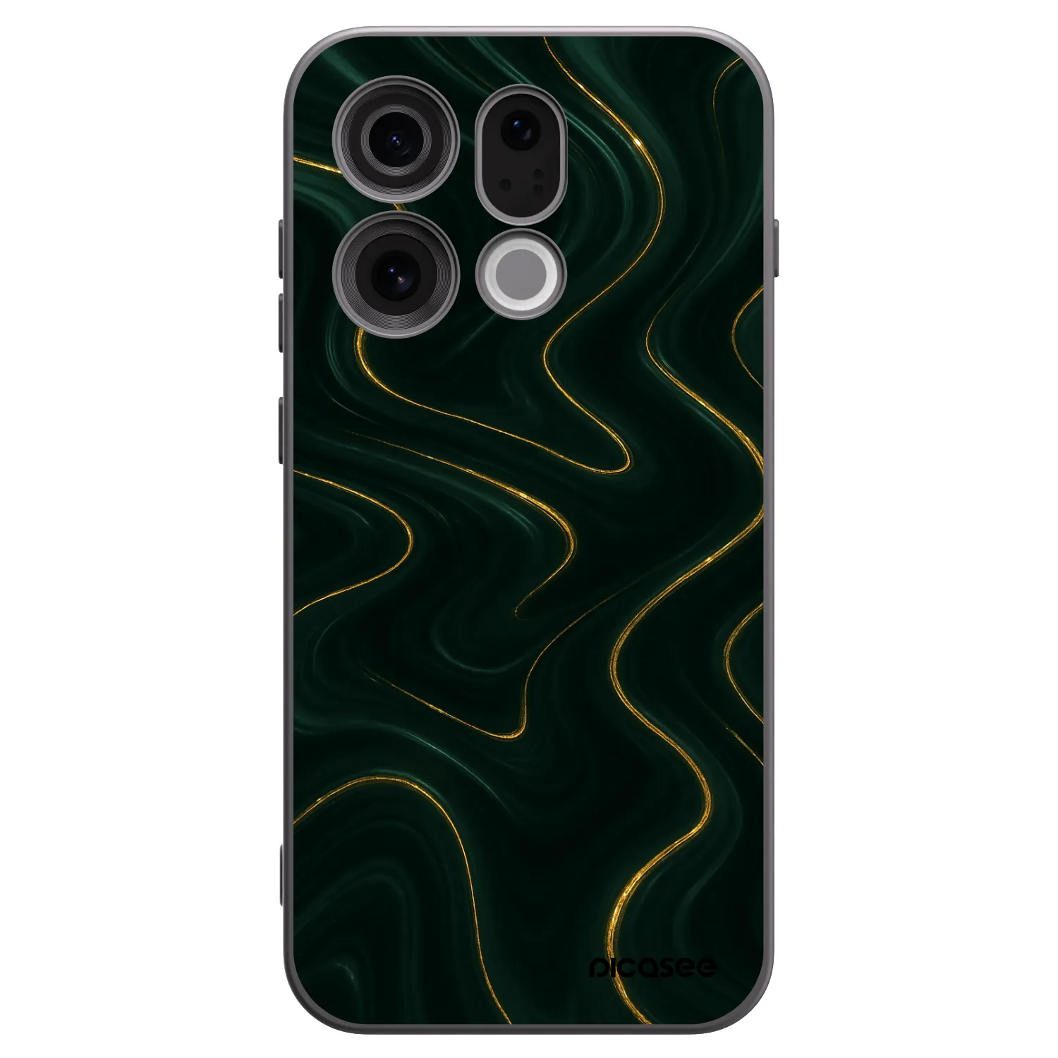 Picasee Μαύρη θήκη σιλικόνης για OPPO Find X9 - Vawes