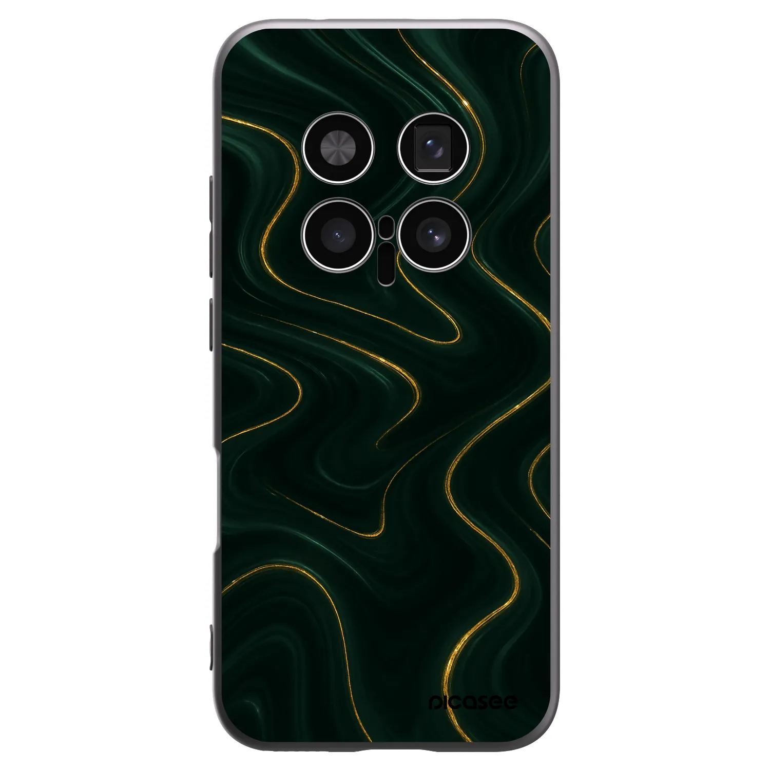 Picasee Μαύρη θήκη σιλικόνης για Honor Magic8 Pro 5G - Vawes