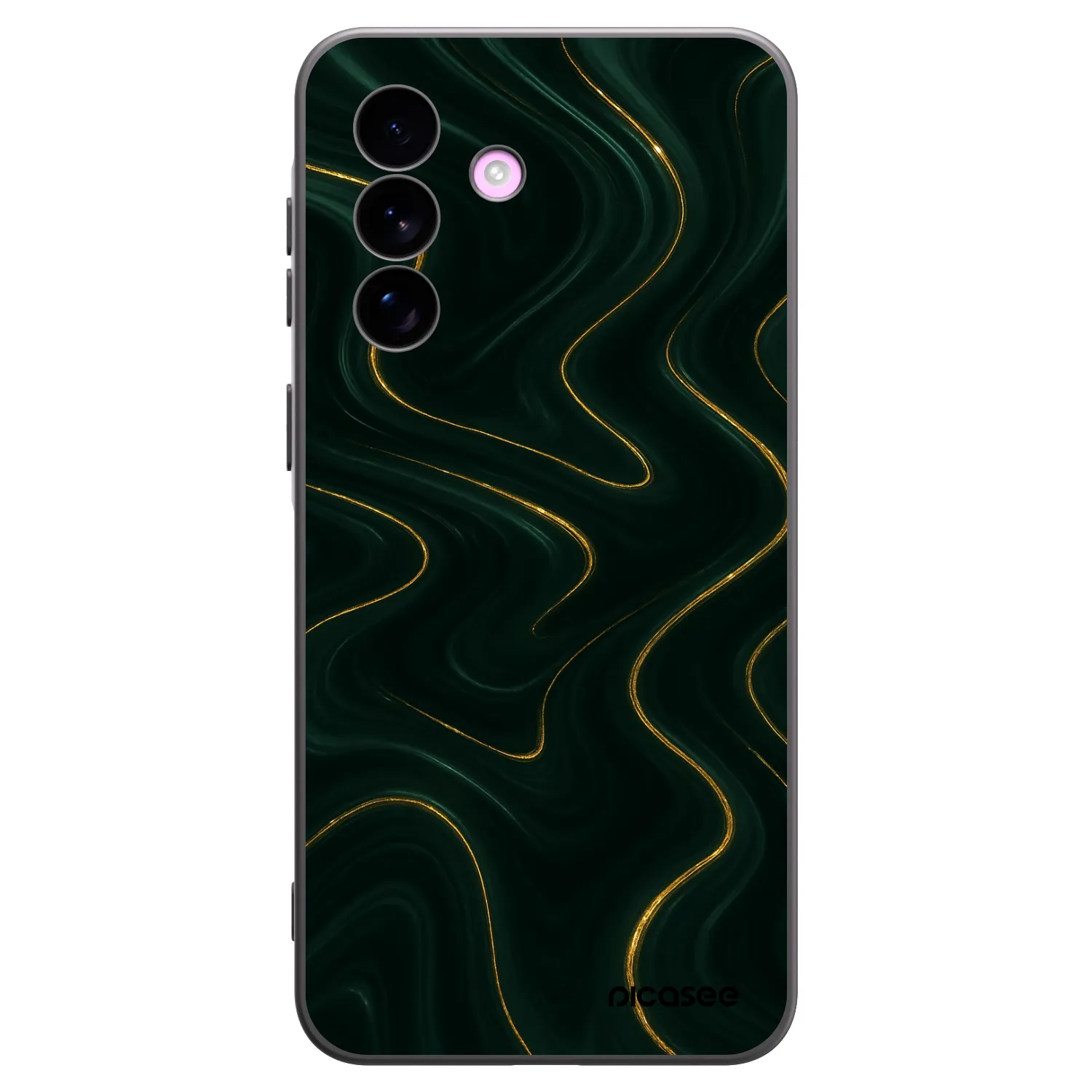Picasee Μαύρη θήκη σιλικόνης για Samsung Galaxy A57 5G - Vawes