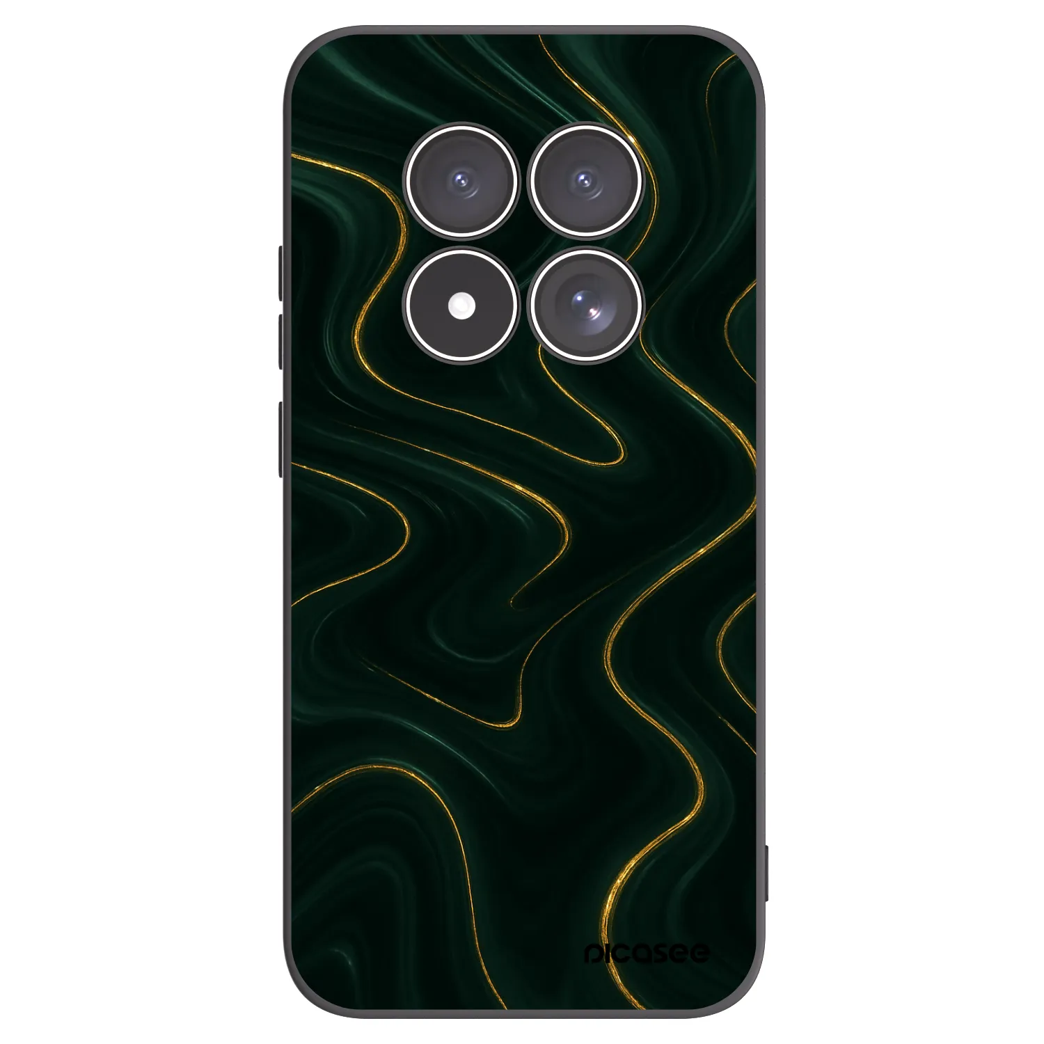 Picasee Μαύρη θήκη σιλικόνης για Xiaomi Redmi Note 15 Pro 5G - Vawes