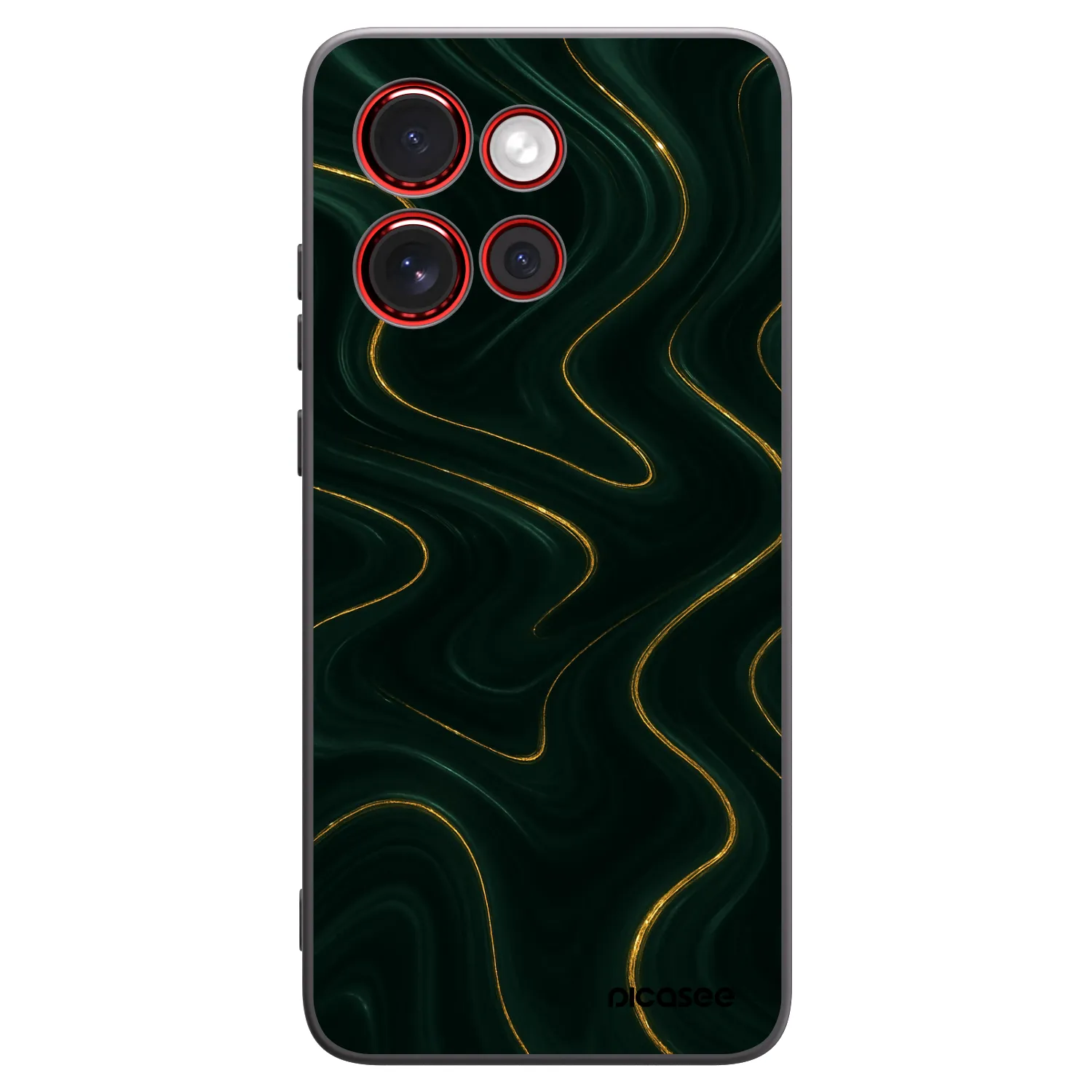 Picasee Μαύρη θήκη σιλικόνης για Motorola Edge 60 Neo 5G - Vawes