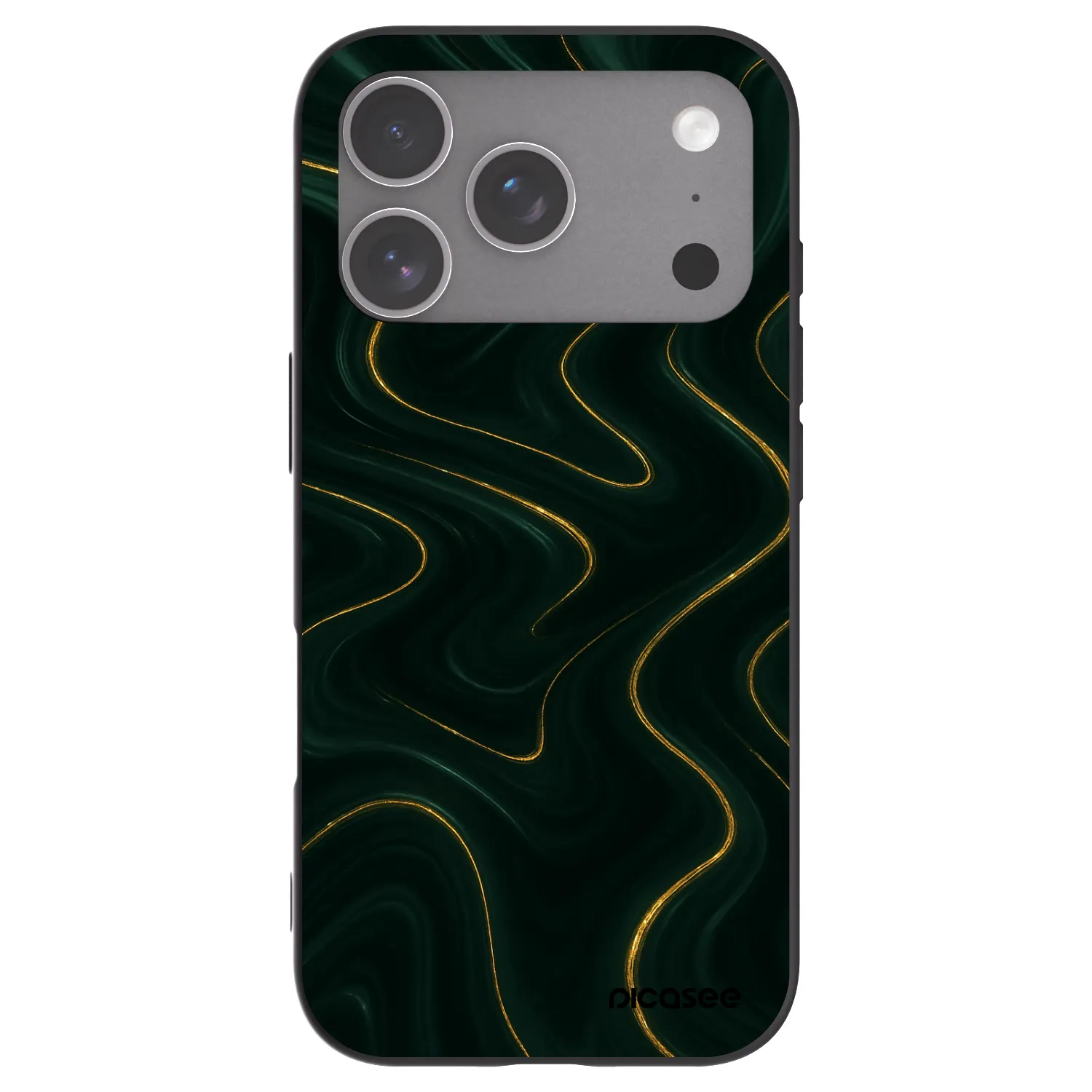Picasee Μαύρη θήκη σιλικόνης για Apple iPhone 18 Pro - Vawes