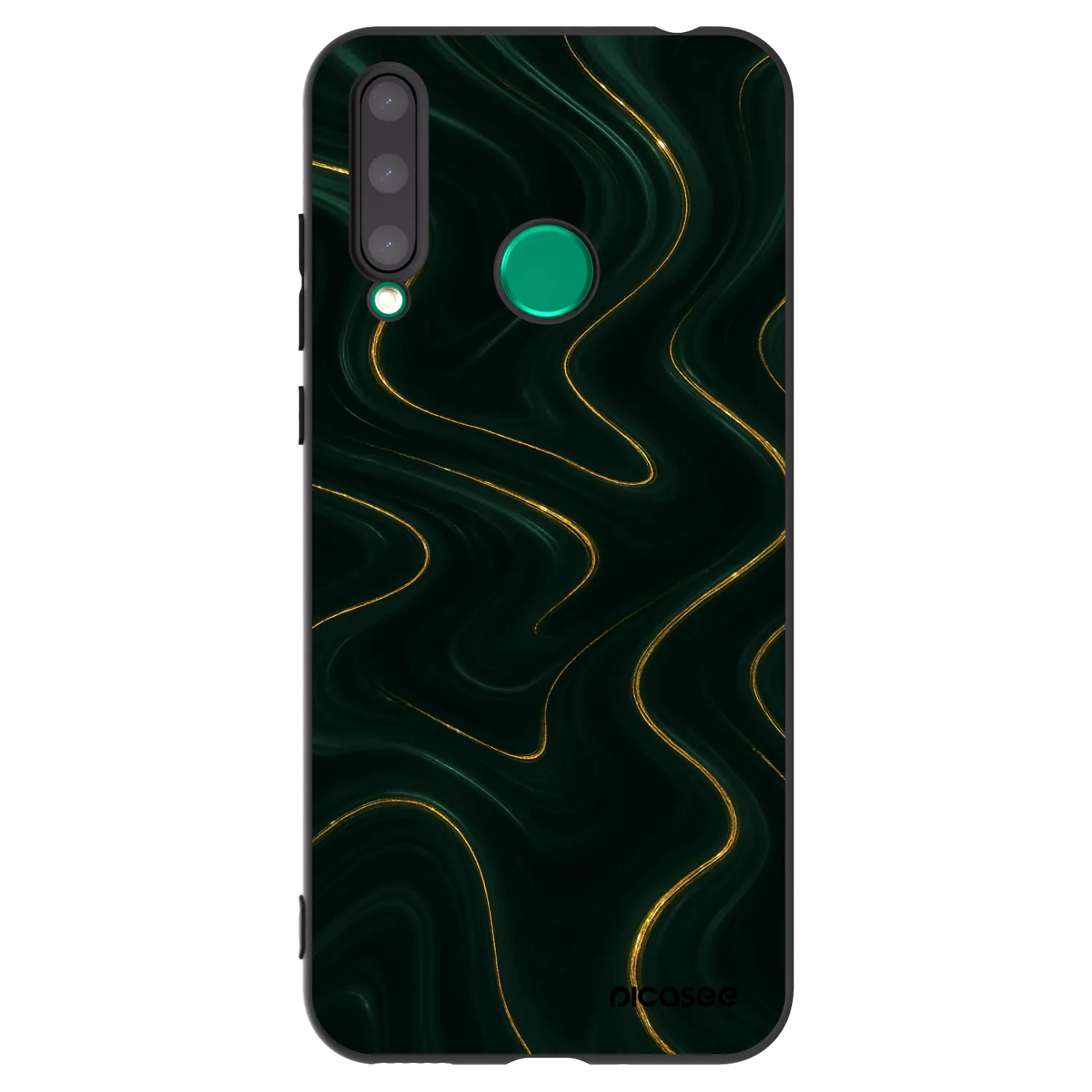 Picasee Μαύρη θήκη σιλικόνης για Honor 20 Lite - Vawes