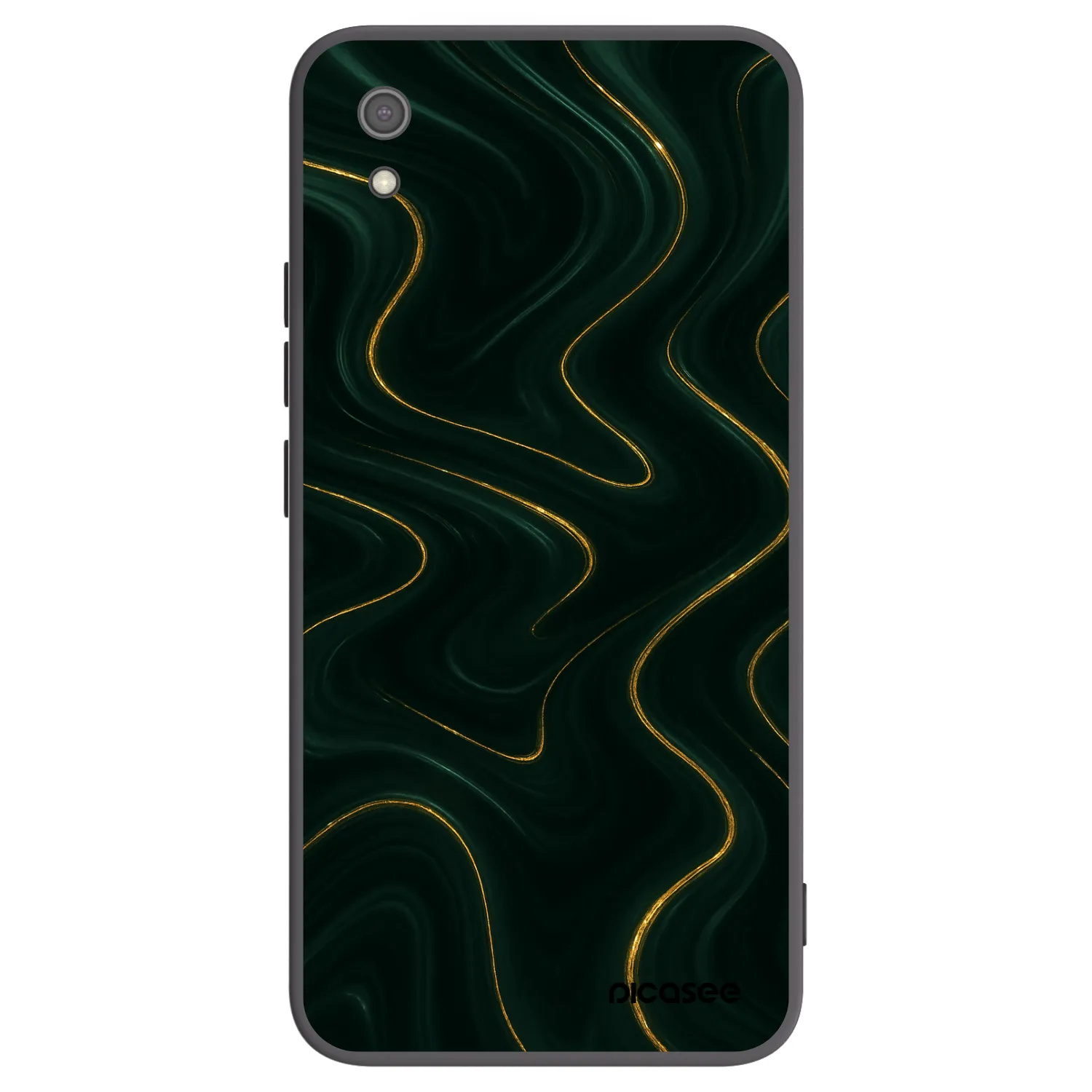 Picasee Μαύρη θήκη σιλικόνης για Xiaomi Redmi 7A - Vawes