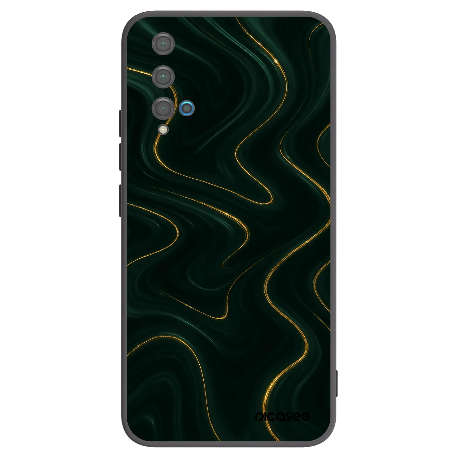 Picasee Μαύρη θήκη σιλικόνης για Huawei Nova 5T - Vawes