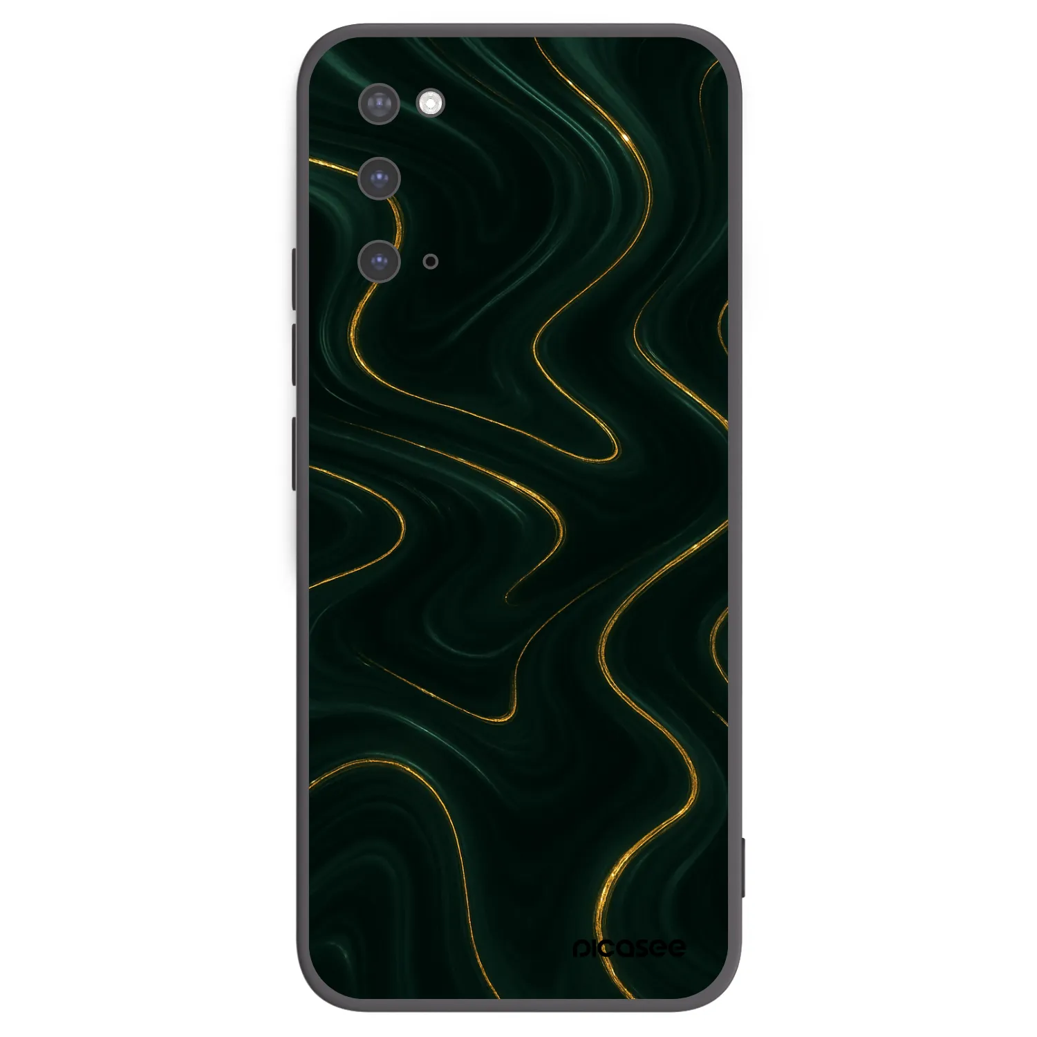 Picasee Μαύρη θήκη σιλικόνης για Samsung Galaxy S20 G980F - Vawes