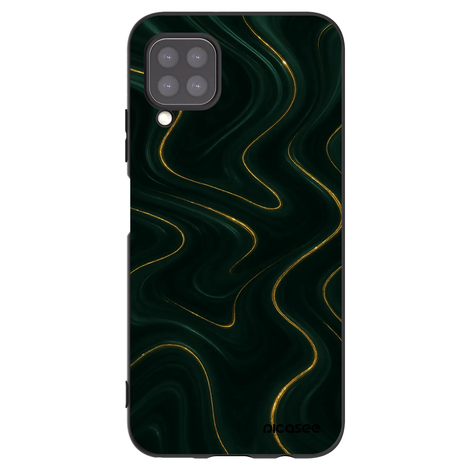 Picasee Μαύρη θήκη σιλικόνης για Huawei P40 Lite - Vawes