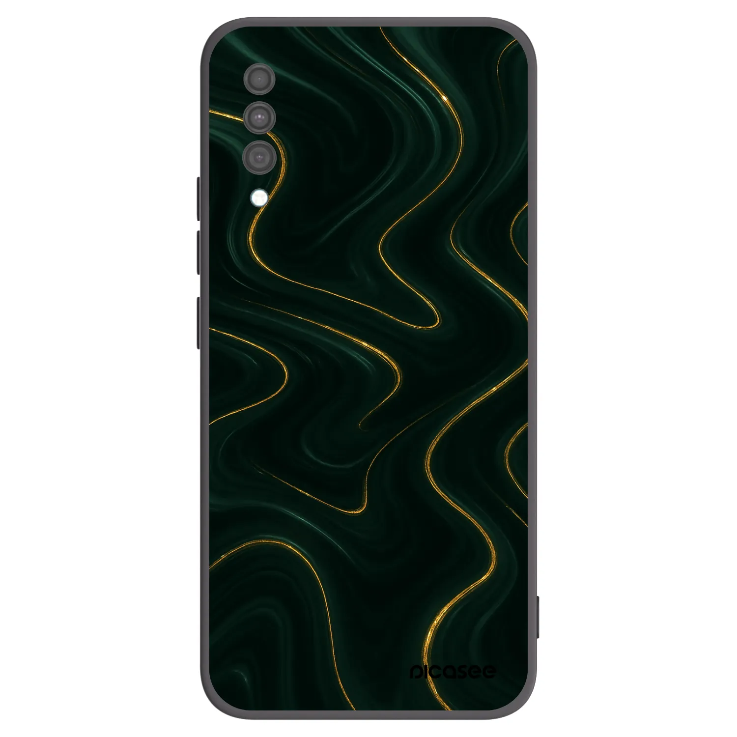 Picasee Μαύρη θήκη σιλικόνης για Samsung Galaxy A30s A307F - Vawes