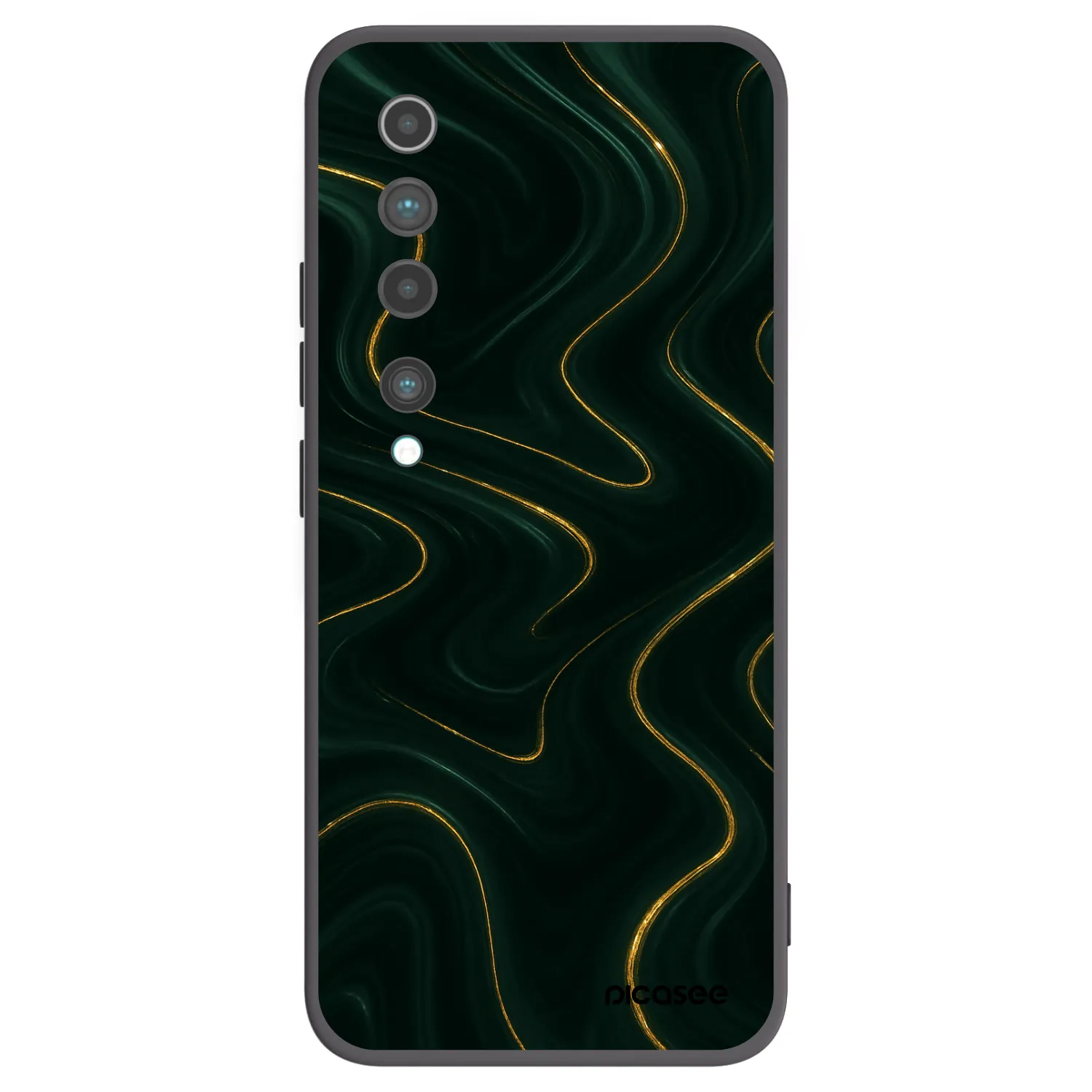 Picasee Μαύρη θήκη σιλικόνης για Xiaomi Mi 10 - Vawes