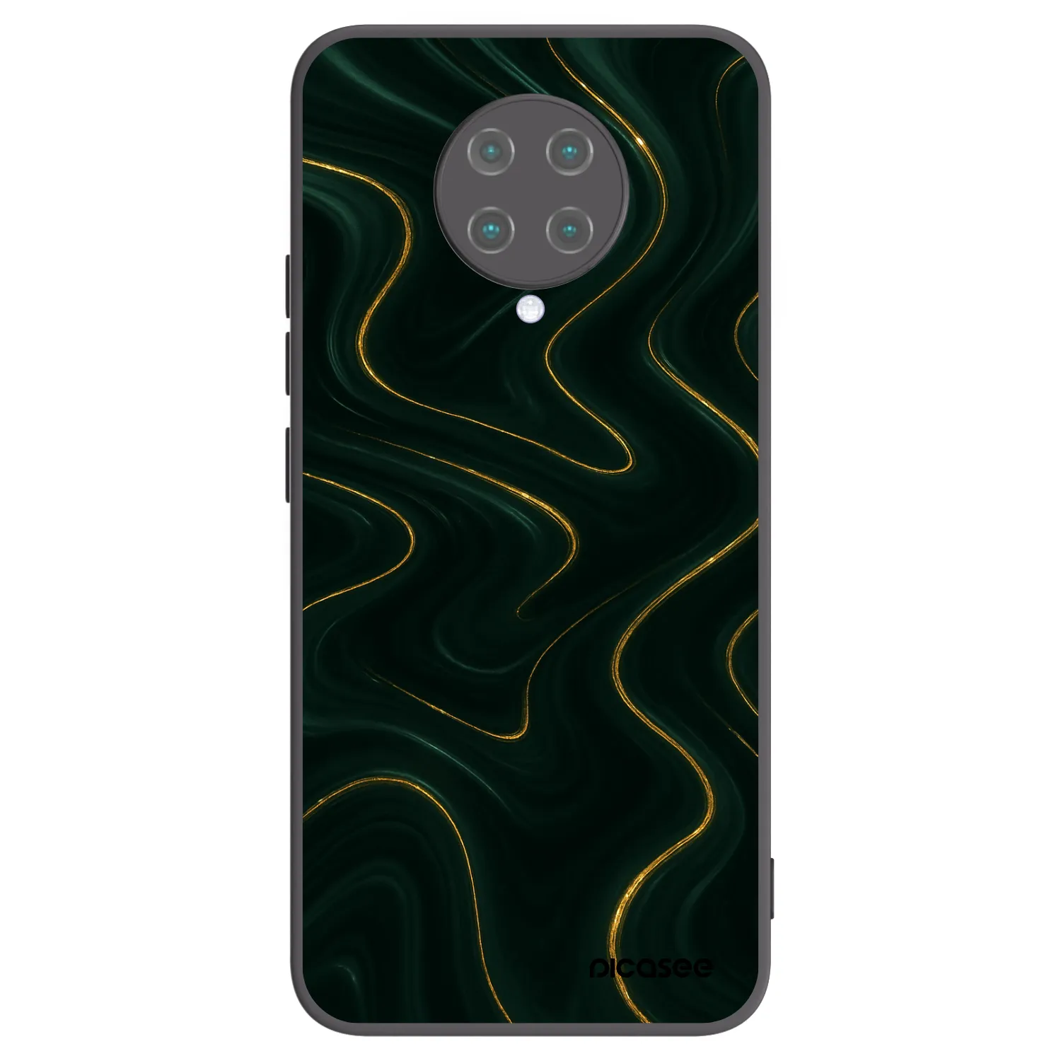 Picasee Μαύρη θήκη σιλικόνης για Xiaomi Poco F2 Pro - Vawes