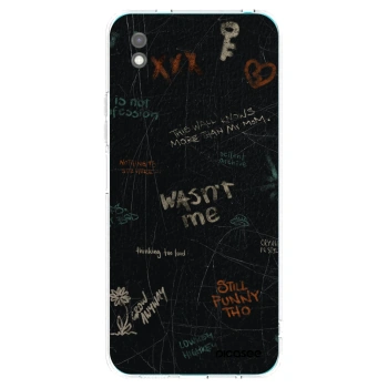 Picasee Μαύρη θήκη σιλικόνης για Xiaomi Redmi 9A - CONFESSION