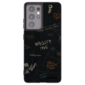 Picasee Μαύρη θήκη σιλικόνης για Samsung Galaxy S21 Ultra 5G G998B - CONFESSION
