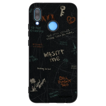 Picasee Μαύρη θήκη σιλικόνης για Huawei P20 Lite - CONFESSION