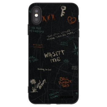 Picasee Μαύρη θήκη σιλικόνης για Apple iPhone XS Max - CONFESSION