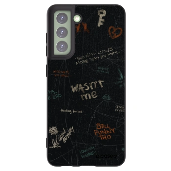 Picasee Μαύρη θήκη σιλικόνης για Samsung Galaxy S21 FE 5G - CONFESSION