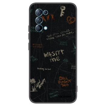 Picasee Μαύρη θήκη σιλικόνης για OPPO Reno 5 5G - CONFESSION