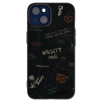 Picasee Μαύρη θήκη σιλικόνης για Apple iPhone 14 - CONFESSION