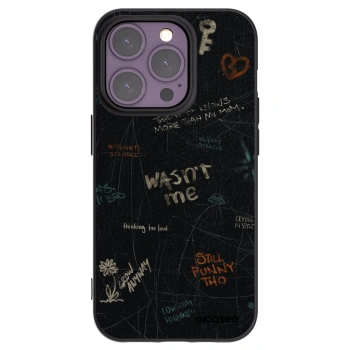 Picasee Μαύρη θήκη σιλικόνης για Apple iPhone 14 Pro - CONFESSION