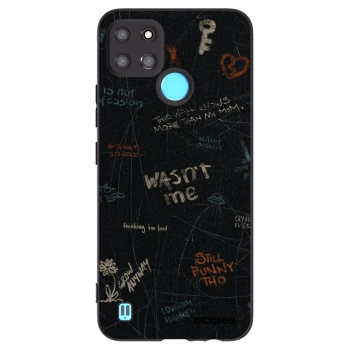 Picasee Μαύρη θήκη σιλικόνης για Realme C21Y - CONFESSION
