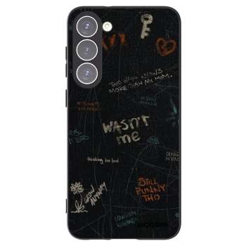 Picasee Μαύρη θήκη σιλικόνης για Samsung Galaxy S23+ 5G - CONFESSION