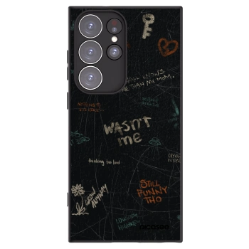 Picasee Μαύρη θήκη σιλικόνης για Samsung Galaxy S23 Ultra 5G - CONFESSION
