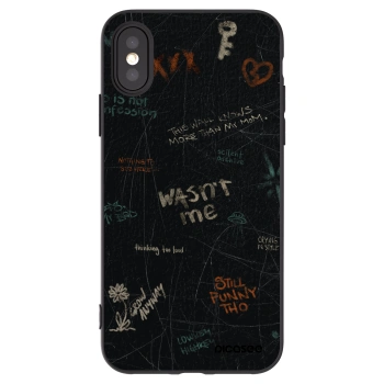 Picasee Μαύρη θήκη σιλικόνης για Apple iPhone X/XS - CONFESSION