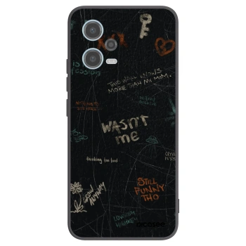 Picasee Μαύρη θήκη σιλικόνης για Xiaomi Redmi Note 12 5G - CONFESSION