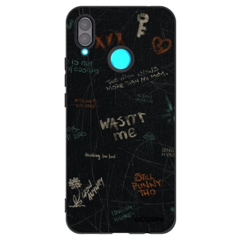 Picasee Μαύρη θήκη σιλικόνης για Huawei Nova 3 - CONFESSION