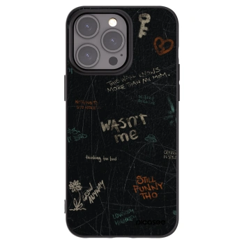 Picasee Μαύρη θήκη σιλικόνης για Apple iPhone 15 Pro Max - CONFESSION