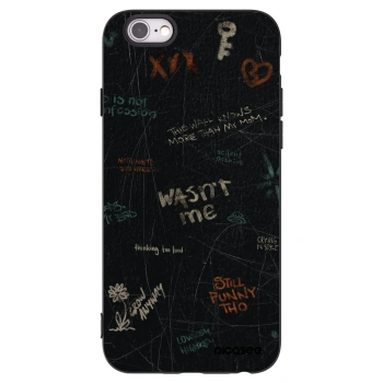 Picasee Μαύρη θήκη σιλικόνης για Apple iPhone 6/6S - CONFESSION