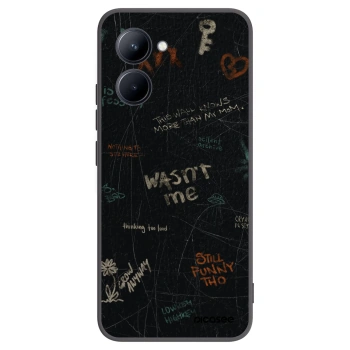 Picasee Μαύρη θήκη σιλικόνης για Realme C33 (2023) - CONFESSION