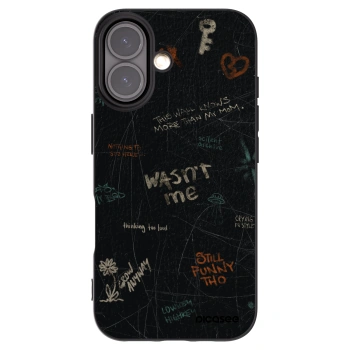 Picasee Μαύρη θήκη σιλικόνης για Apple iPhone 16 - CONFESSION