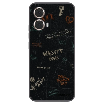 Picasee Μαύρη θήκη σιλικόνης για Motorola Moto G85 - CONFESSION