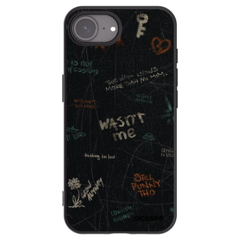 Picasee Μαύρη θήκη σιλικόνης για Apple iPhone 16e - CONFESSION