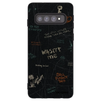 Picasee Μαύρη θήκη σιλικόνης για Samsung Galaxy S10 G973 - CONFESSION
