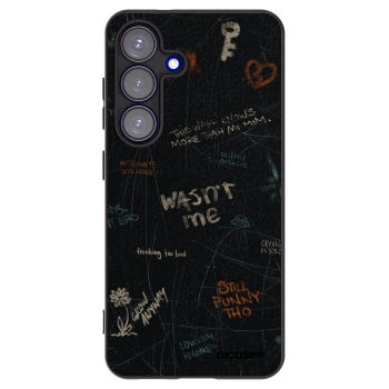 Picasee Μαύρη θήκη σιλικόνης για Samsung Galaxy S25 5G - CONFESSION