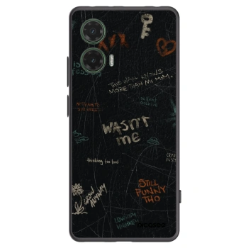 Picasee Μαύρη θήκη σιλικόνης για Motorola Moto G35 5G - CONFESSION