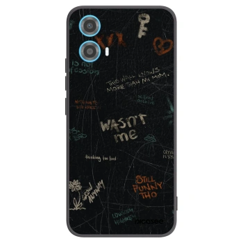Picasee Μαύρη θήκη σιλικόνης για Motorola Moto G34 5G - CONFESSION