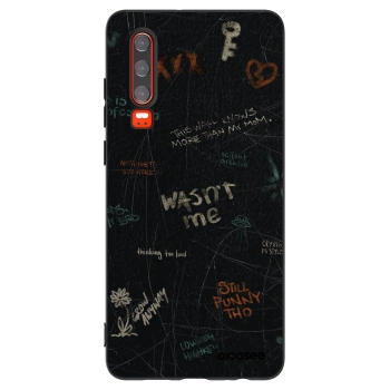 Picasee Μαύρη θήκη σιλικόνης για Huawei P30 - CONFESSION
