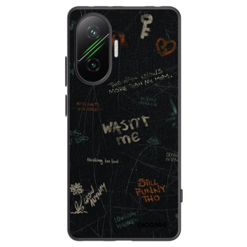 Picasee Μαύρη θήκη σιλικόνης για Xiaomi Poco F7 5G - CONFESSION