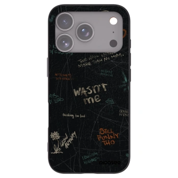 Picasee Μαύρη θήκη σιλικόνης για Apple iPhone 17 Pro - CONFESSION