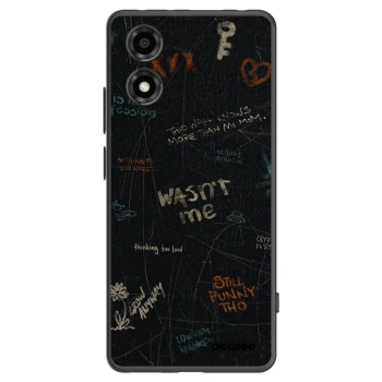 Picasee Μαύρη θήκη σιλικόνης για Motorola Moto E14 - CONFESSION