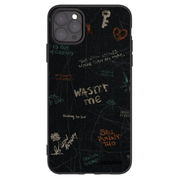 Picasee Μαύρη θήκη σιλικόνης για Apple iPhone 11 Pro Max - CONFESSION